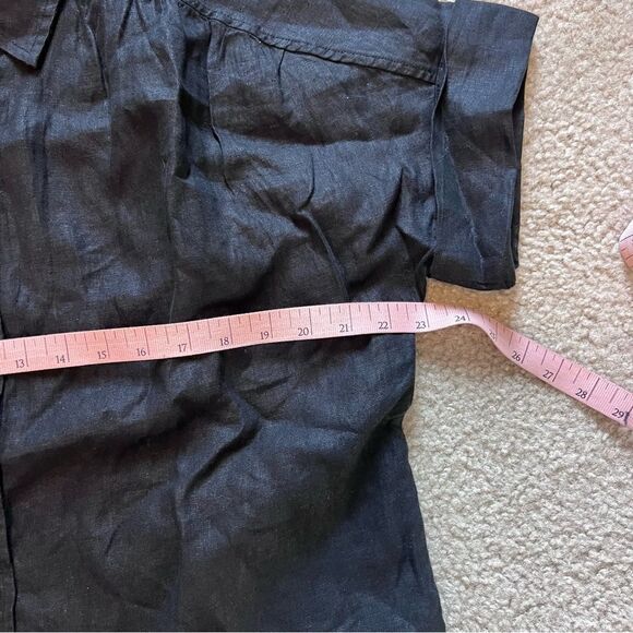 Jcrew Oversized Linen Button Front Shirt - Picture 6 of 8